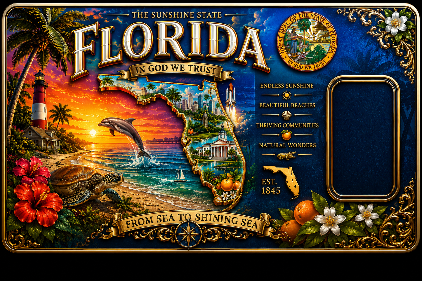 500 Cards 1 Grain silver- Florida Design
